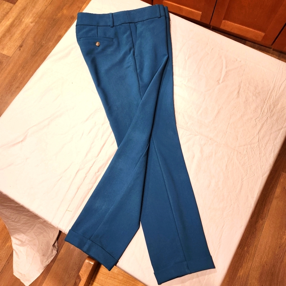 LOFT Womens Classic Blue Dress Pants Zip Fly In size 6